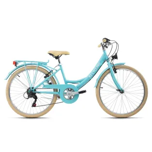 Rower Miejski 24 Bagażnik 6 Biegów Dziewczęcy