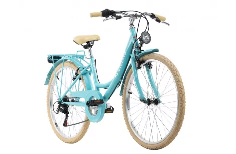 Rower Miejski 24 Bagażnik 6 Biegów Dziewczęcy - 8