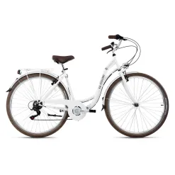 Rower Miejski Damski 28 Damka 6 Biegów Oświetlenie