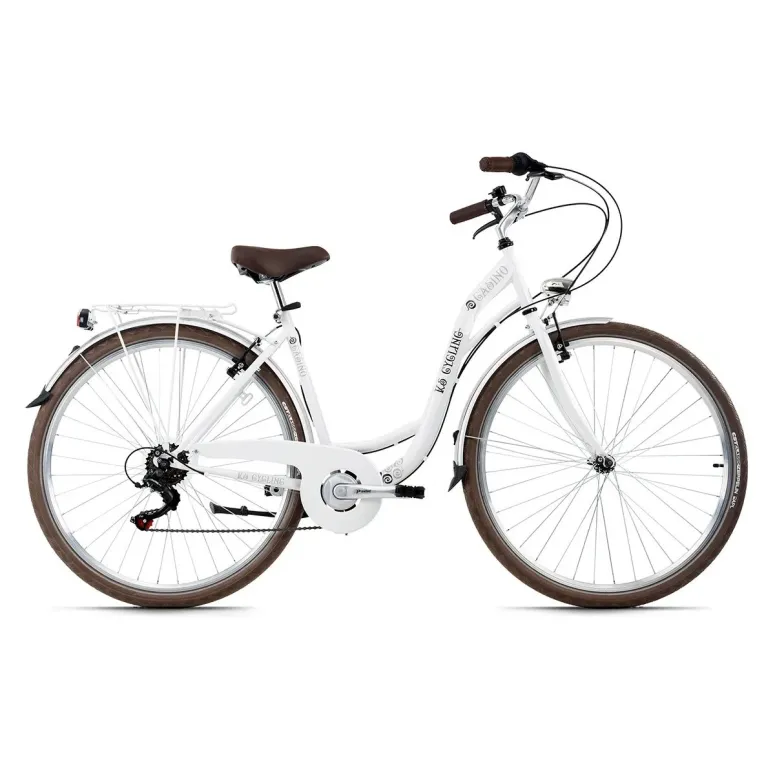 Rower Miejski Damski 28 Damka 6 Biegów Oświetlenie - 1