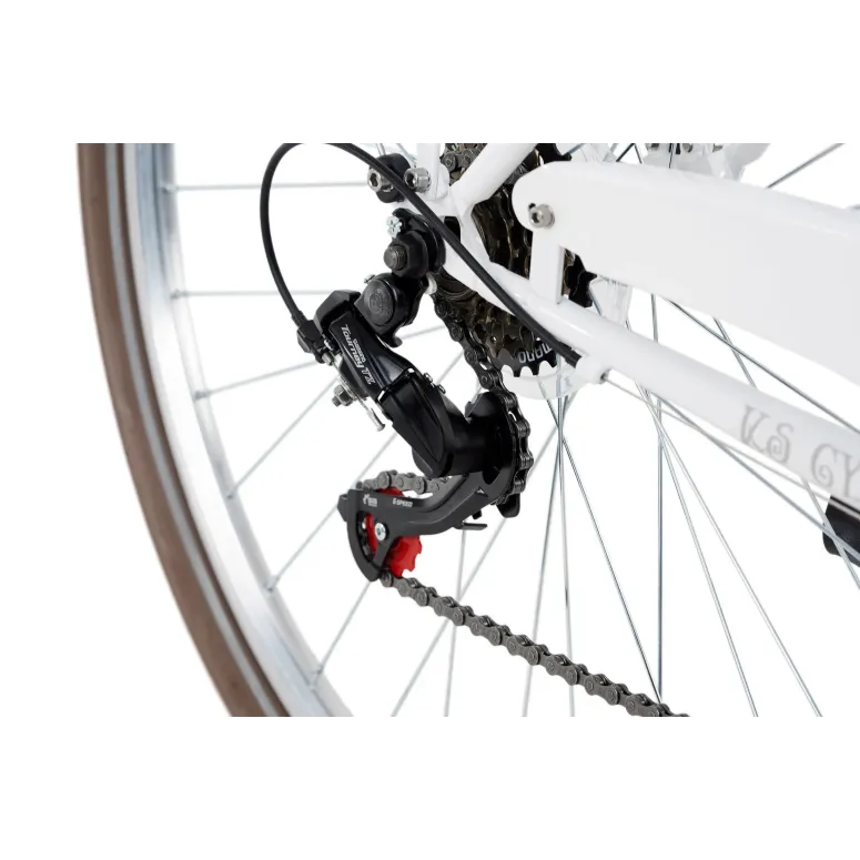 Rower Miejski Damski 28 Damka 6 Biegów Oświetlenie - 6