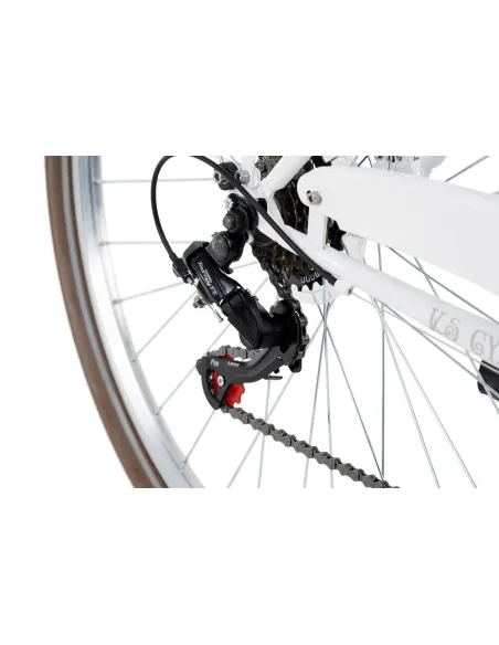 Rower Miejski Damski 28 Damka 6 Biegów Oświetlenie - 6