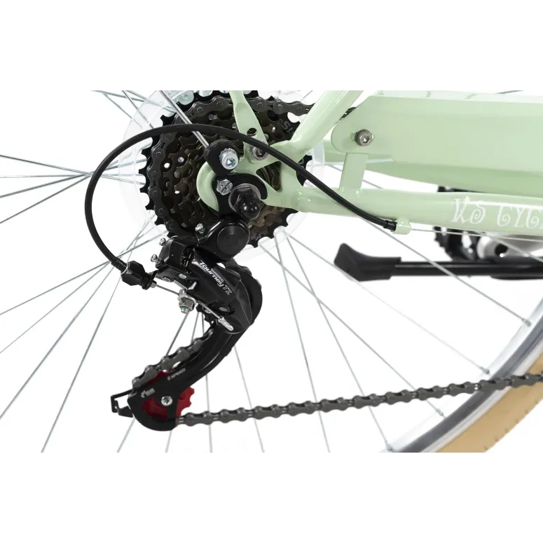 Rower Miejski Damski 28 Koszyk Bagażnik 6 Biegów - 4