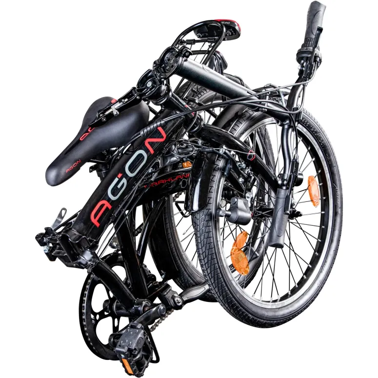 Składany Rower Miejski 20 Aluminiowy 6 Biegów Oświetlenie Składak V-brake