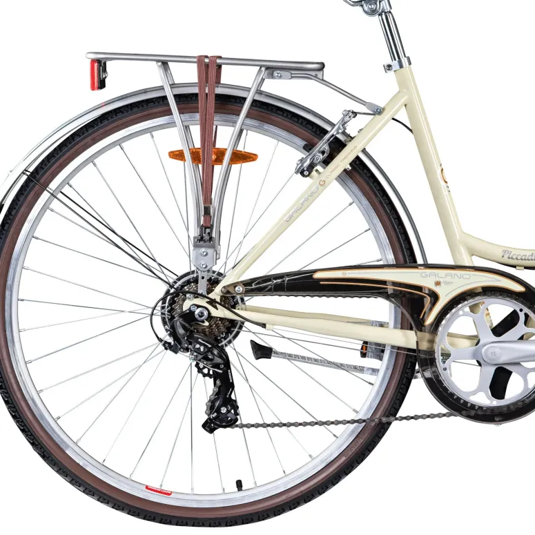 Rower Miejski Damski 28 Retro Damka Koszyk 7 Bieg - 2