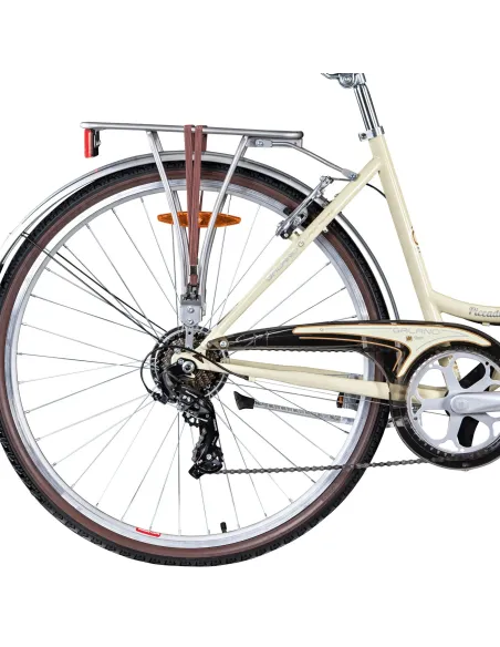 Rower Miejski Damski 28 Retro Damka Koszyk 7 Bieg - 2