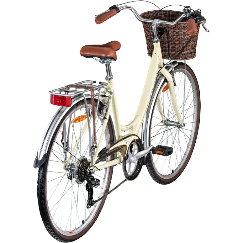 Rower Miejski Damski 28 Retro Damka Koszyk 7 Bieg - 3
