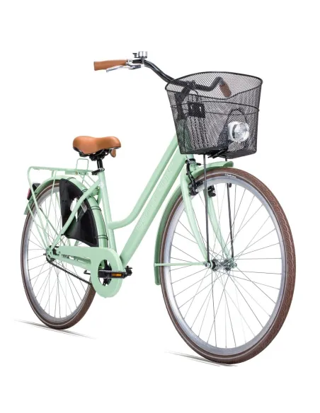 Rower Miejski Damski 28 Jednobiegowy Koszyk Kontra