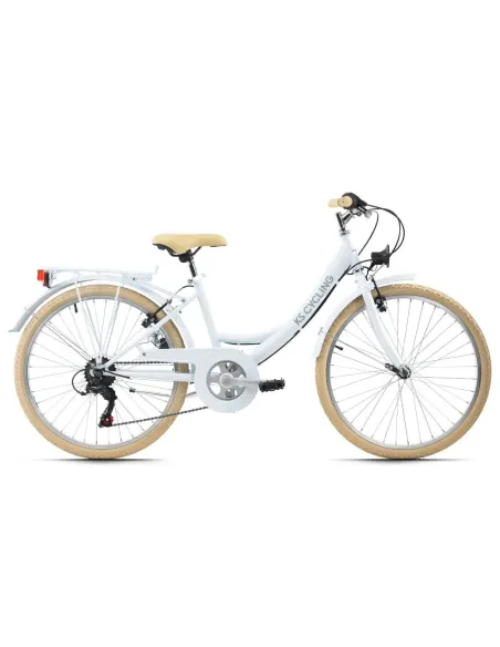 Rower Miejski Dziecięcy 24 Błotnik 6 Bieg Bagażnik - 1