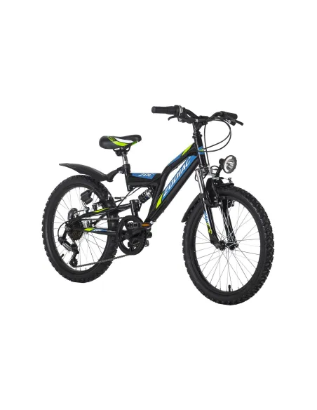 Dziecięcy Rower Górski 20 MTB Oświetlenie Pełna Amortyzacja Chłopięcy Góral