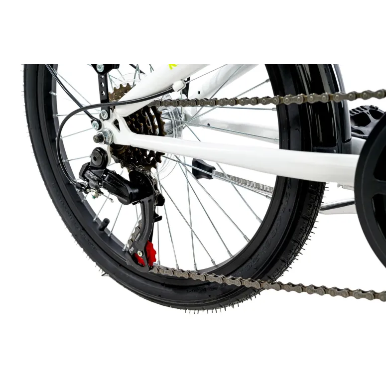 Składany Rower Miejski 20 Unisex Bagażnik 6 biegów - 7