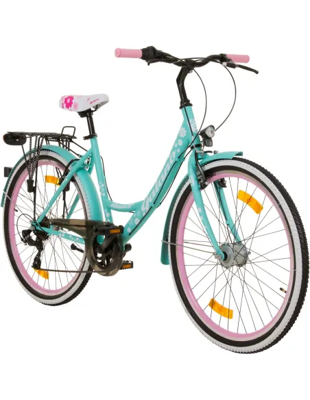 Rower Miejski Damski 26 Retro 7 bieg Oświetlenie - 3