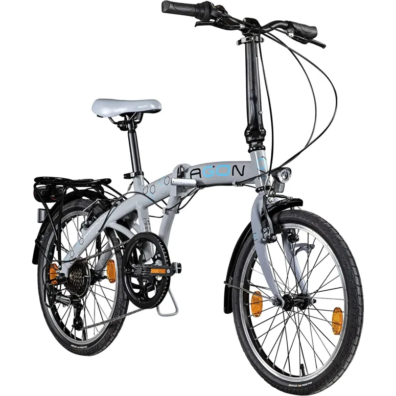 Rower Miejski 20 ALU Składany 6 Bieg Bagaż Unisex - 7