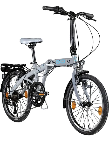 Rower Miejski 20 ALU Składany 6 Bieg Bagaż Unisex - 7