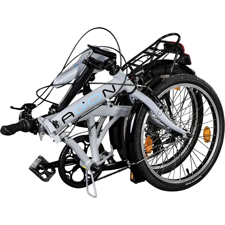 Rower Miejski 20 ALU Składany 6 Bieg Bagaż Unisex - 5