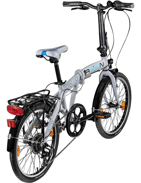 Rower Miejski 20 ALU Składany 6 Bieg Bagaż Unisex - 6