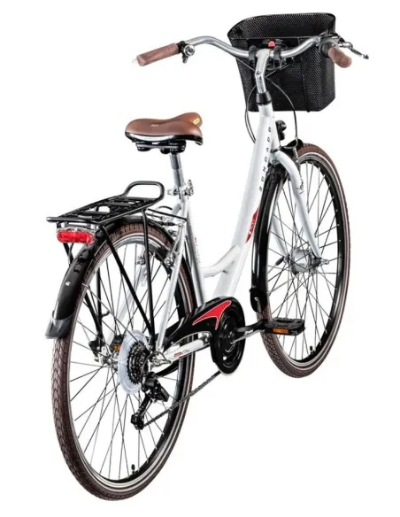 Rower Miejski Damski 28 Światła Bagażnik 6 biegów - 4
