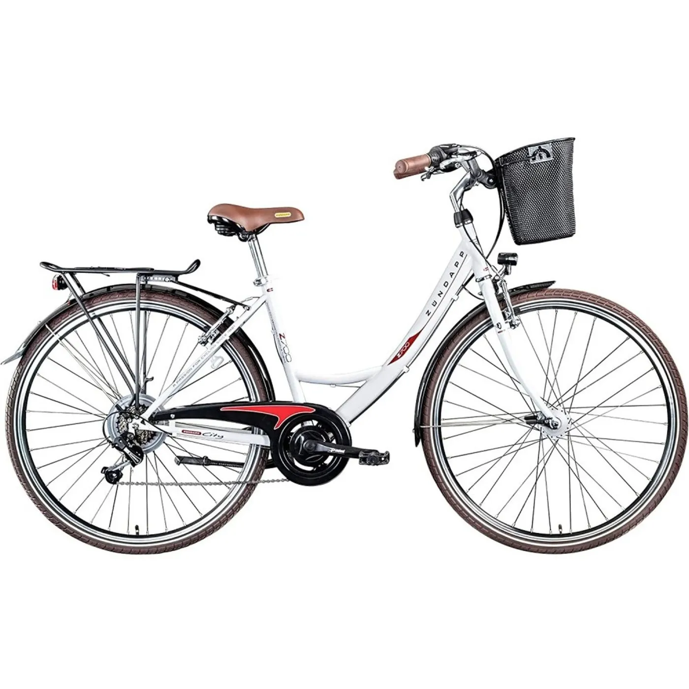 Rower Miejski Damski 28 Światła Bagażnik 6 biegów - 1