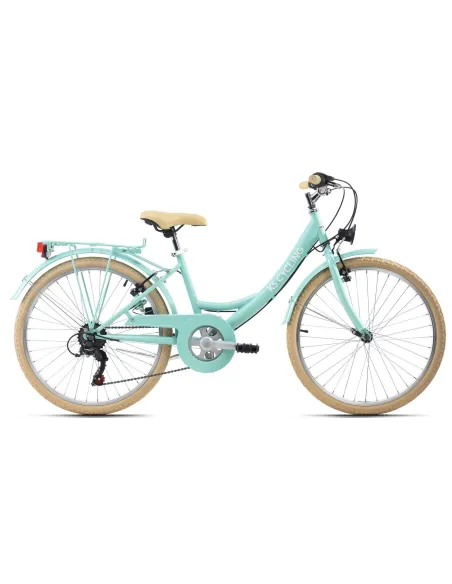 Dziecięcy Rower Miejski 24 Dziewczęcy Oświetlenie - 1