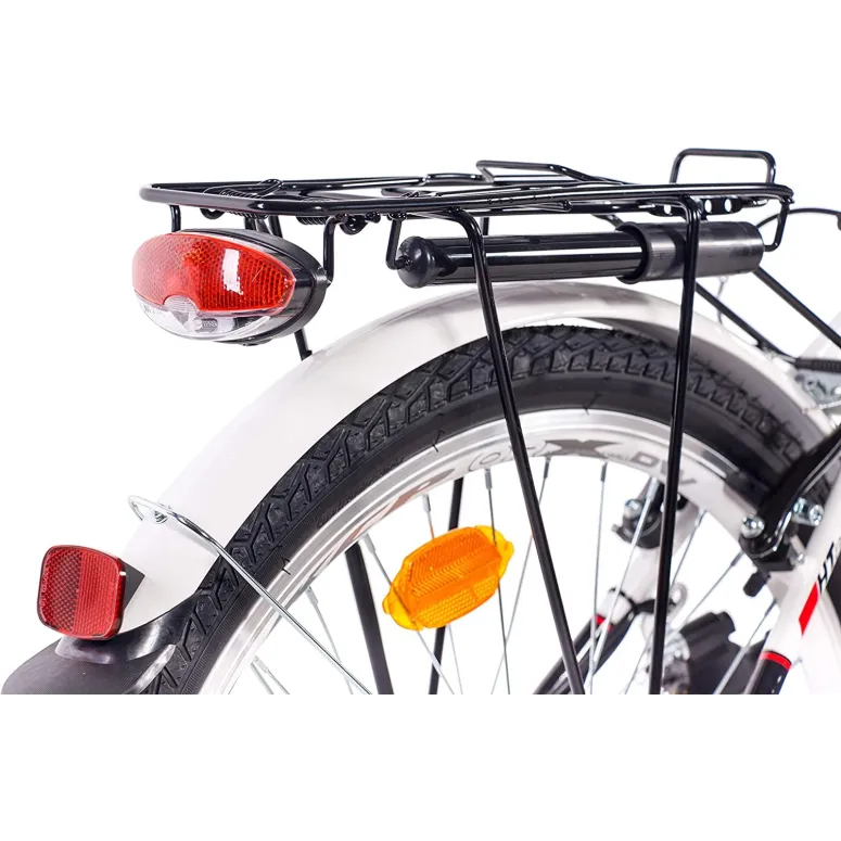 Dziecięcy Rower Miejski 24 Bagażnik Oświetlenie Światła Dzwonek Dynamo