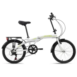 Składany Rower Miejski 20 Bagażnik 6 biegów Unisex