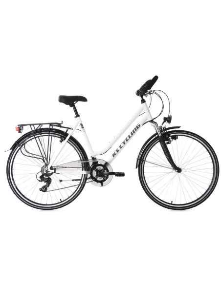 Rower Trekkingowy 28 Aluminium Damski Bagażnik Oświetlenie Dzwonek Stopka