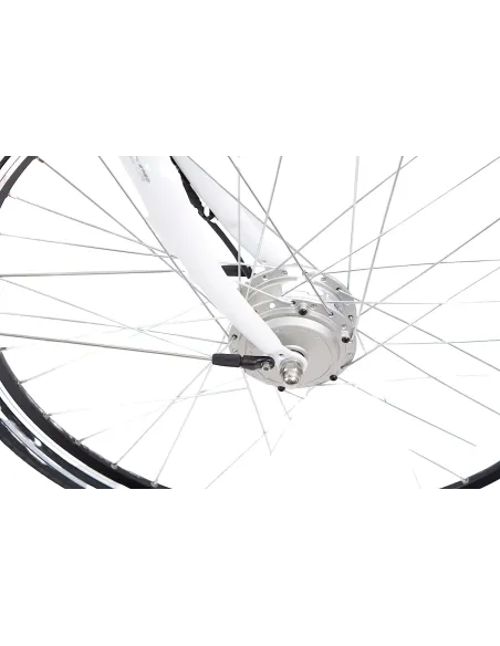 Rower Elektryczny Miejski 28 ALU Nexus 7 Światła Wspomaganie 5 Trybów Bagaż