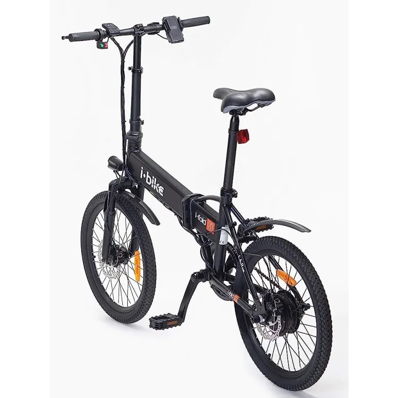 Elektryczny Rower Składany 20 Tarcze 250W Składak Światła Dzwonek Stopka