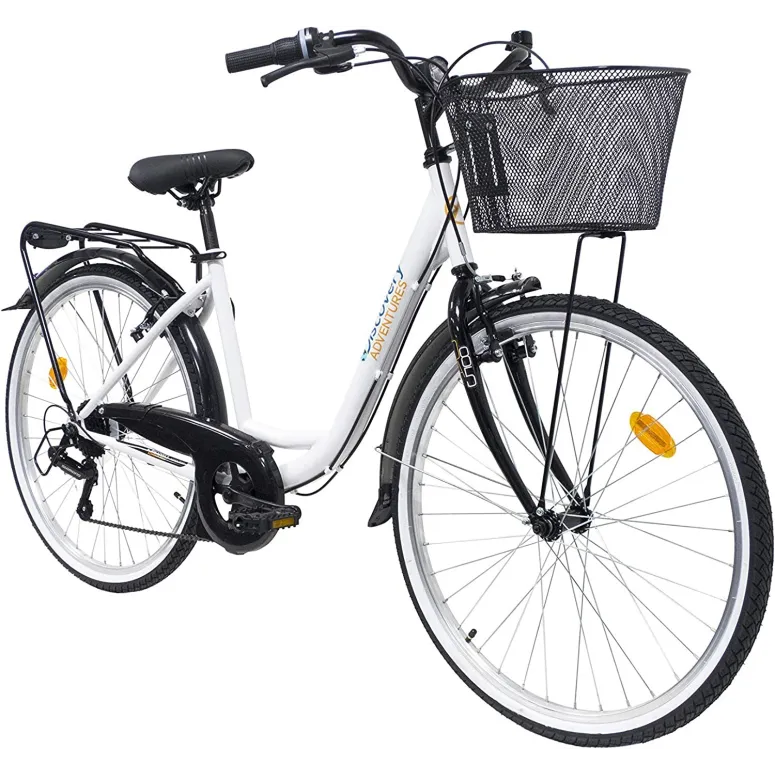 Damski Rower Miejski 26 Stopka Koszyk Oświetlenie