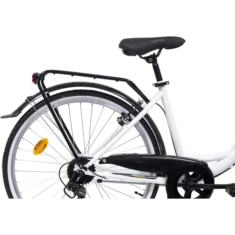 Damski Rower Miejski 26 Stopka Koszyk Oświetlenie