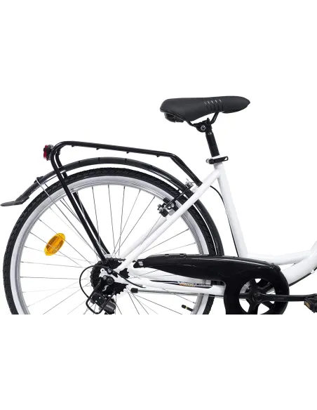 Damski Rower Miejski 26 Stopka Koszyk Oświetlenie