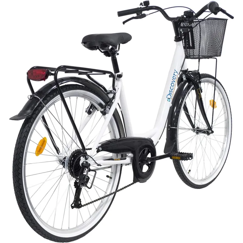 Damski Rower Miejski 26 Stopka Koszyk Oświetlenie