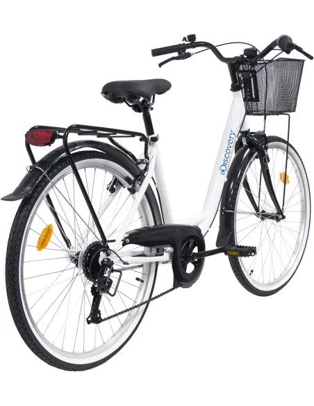 Damski Rower Miejski 26 Stopka Koszyk Oświetlenie