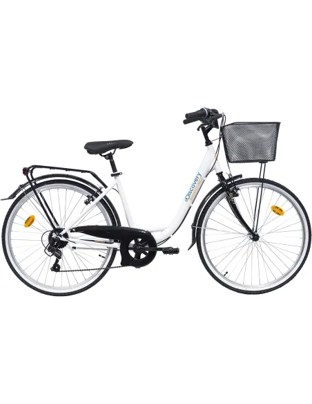 Damski Rower Miejski 26 Stopka Koszyk Oświetlenie