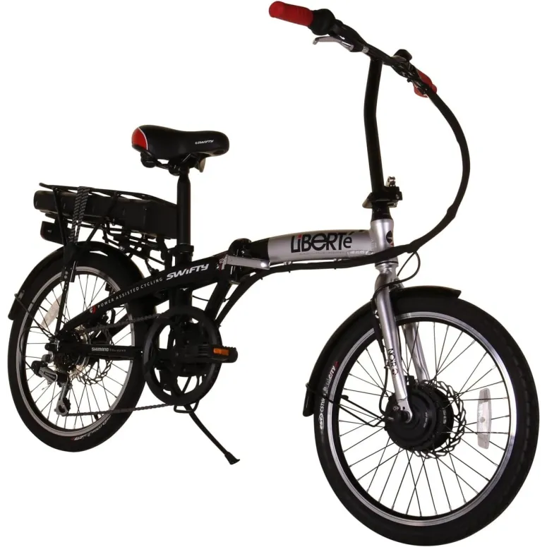 Elektryczny Rower Składany 20 ALU 6 Biegów 250W Składak Światła Dzwonek