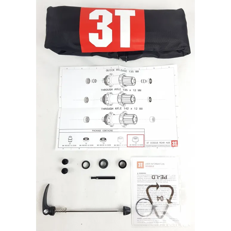 Koło Rowerowe Tylne 3T Discus C60 Team Stealth 28 - 6