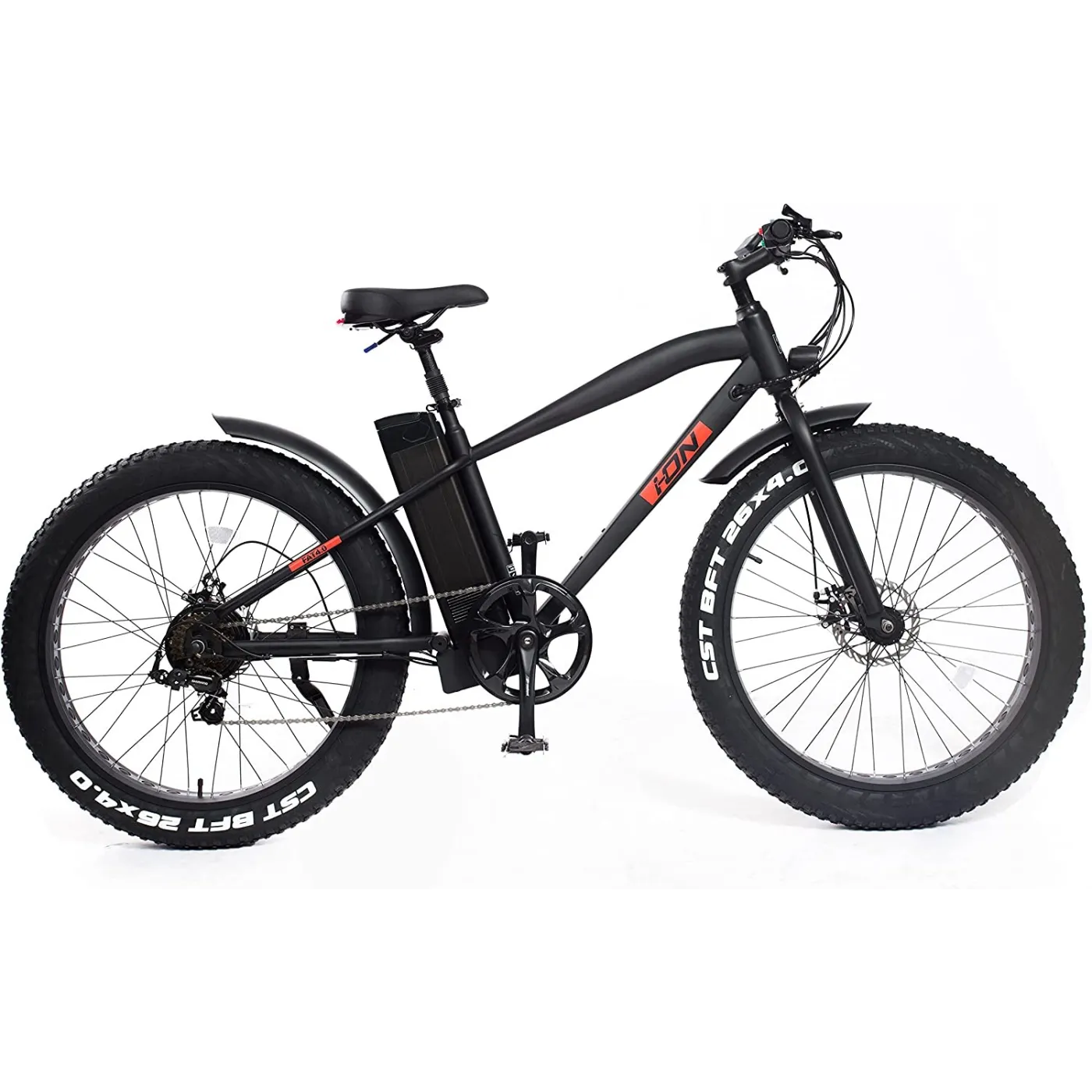 Rower Elektryczny Górski Fatbike 26 Światła 250W MTB Tarcze 6 Biegów Stopka