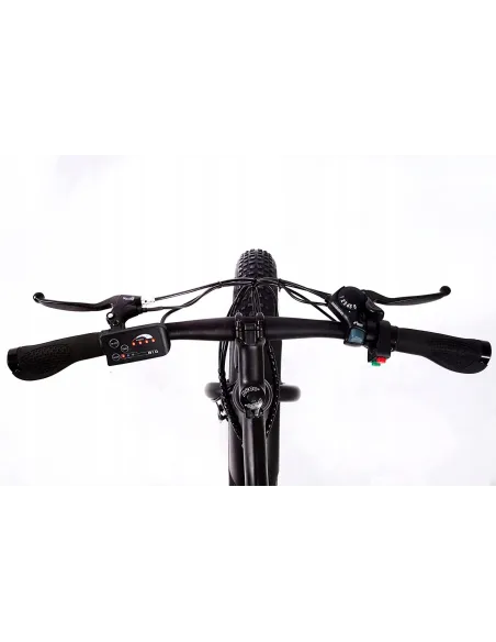 Rower Elektryczny Górski Fatbike 26 Światła 250W MTB Tarcze 6 Biegów Stopka