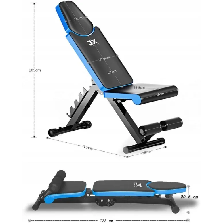 Ławka Treningowa Składana Domowa JX FITNESS JX-501 - 2