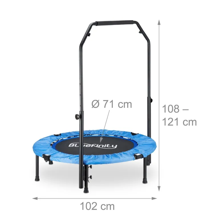 Trampolina Fitness z Uchwytem Składana Bluefinity - 2