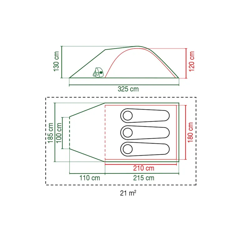 Namiot Turystyczny Coleman Darwin 3 Plus 3-osobowy - 2