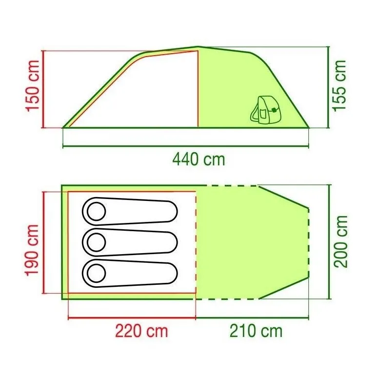 Namiot Turystyczny Coleman Coastline 3 Plus PE PU - 4