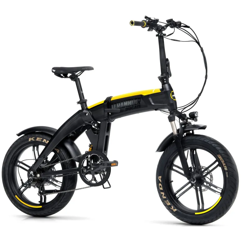 Rower Elektryczny Składany 20 Fatbike 12,8 Ah 80km Grube Opony Hydraulika