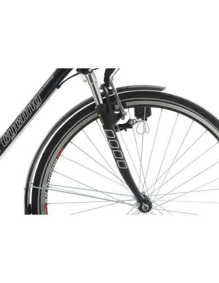 Rower Trekkingowy Męski 28 Bagażnik 21 biegów Światła Kierownica Motylkowa - 8