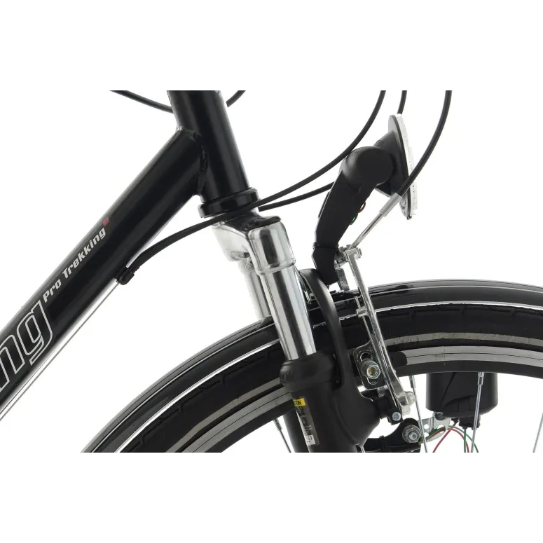 Rower Trekkingowy Męski 28 Bagażnik 21 biegów Światła Kierownica Motylkowa - 9