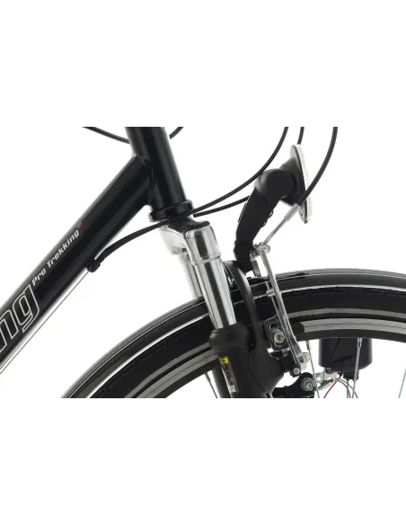 Rower Trekkingowy Męski 28 Bagażnik 21 biegów Światła Kierownica Motylkowa - 9