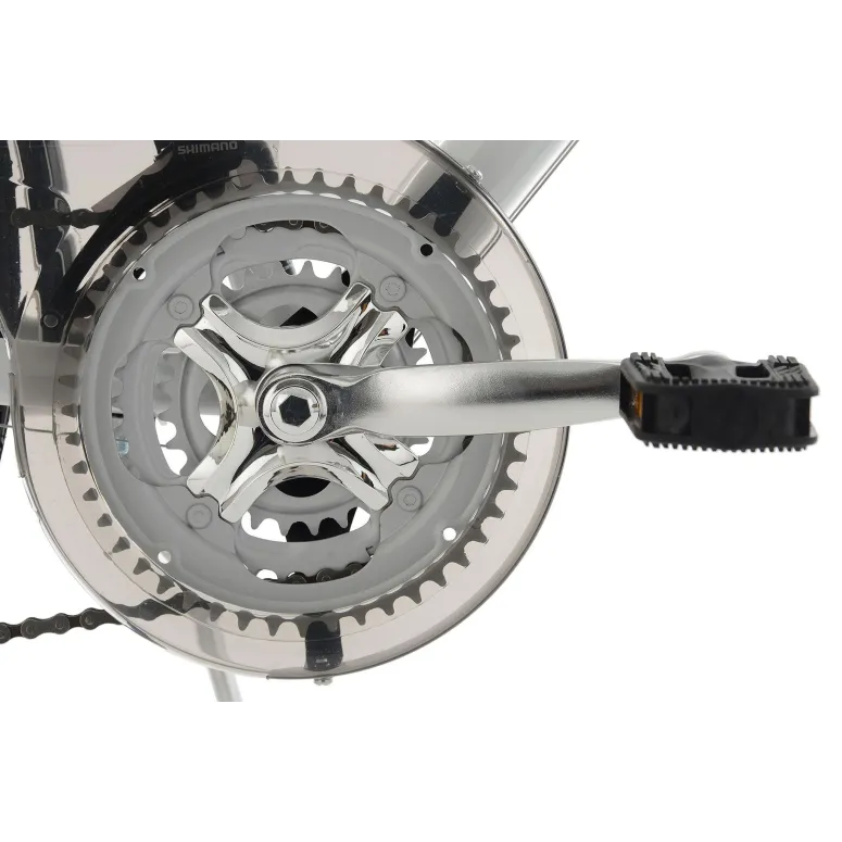 Lekki Rower Trekkingowy Damski 28 Światła Bagażnik 21 Biegów Akcesoria Stal - 5