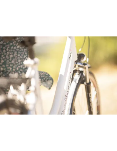 Lekki Rower Trekkingowy Damski 28 Światła Bagażnik 21 Biegów Akcesoria Stal - 11