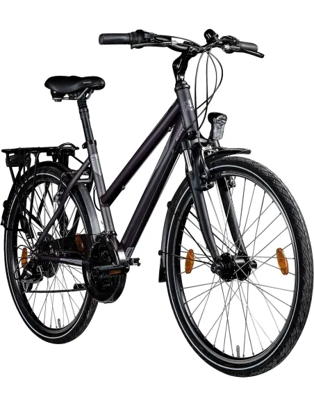 Rower Trekkingowy Damski 26 Aluminiowy Bagażnik Stopka Oświetlenie Błotniki