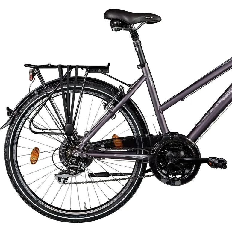 Rower Trekkingowy Damski 26 Aluminiowy Oświetlenie Amortyzacja Bagażnik